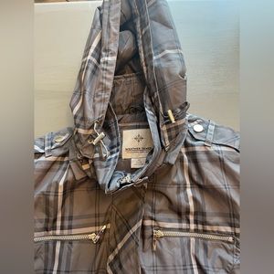 Weather tamer gray- black plaid jacket